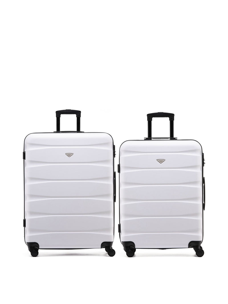 Flight Knight white luggage set medium and large (British brand)
