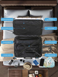 Flight Knight white luggage set medium and large (British brand)