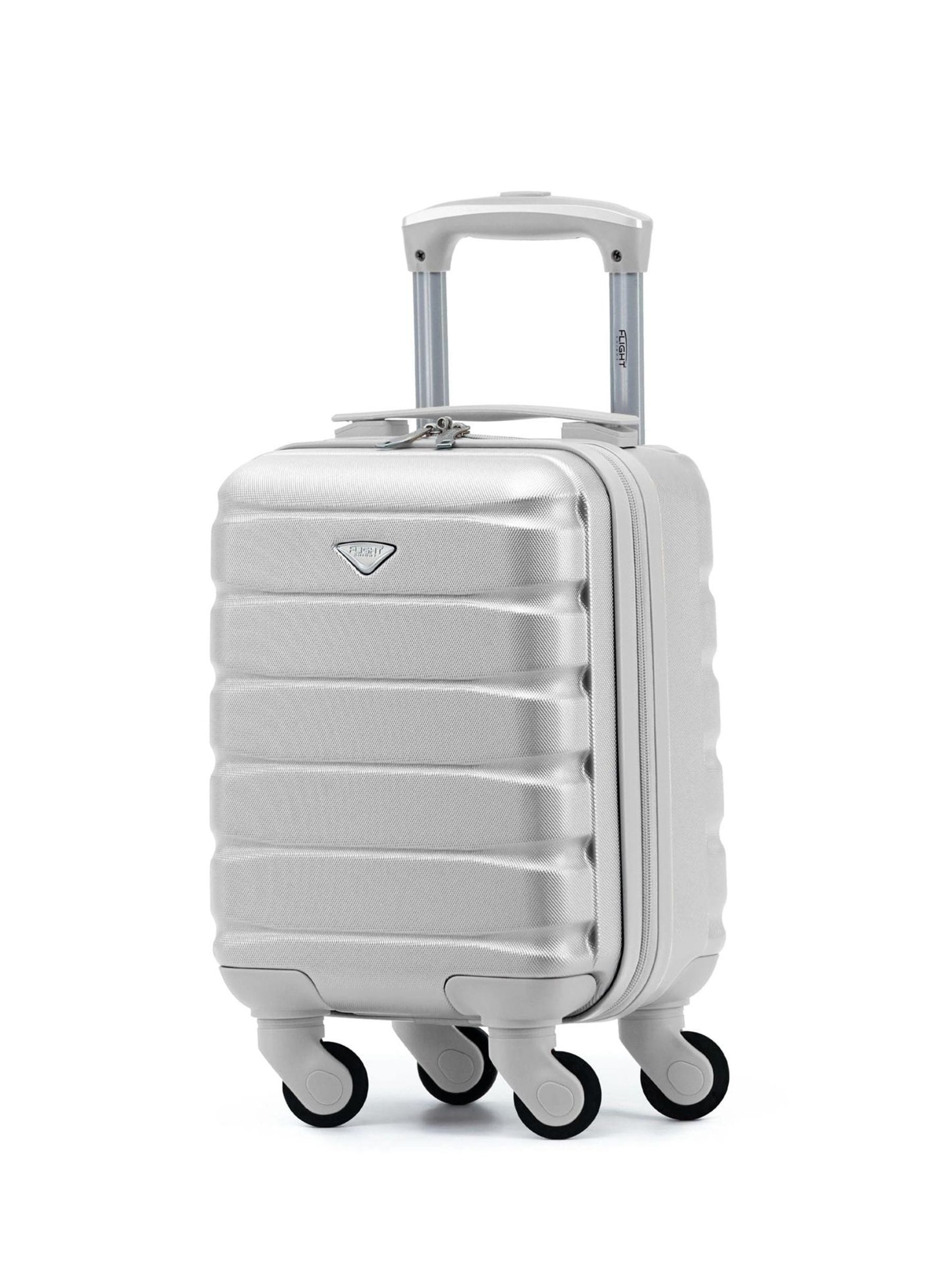 Flight Knight Burgundy 4 Wheel ABS Hard Case Underseat Cabin Bag 40x20x25cm