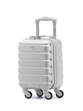 Flight Knight Burgundy 4 Wheel ABS Hard Case Underseat Cabin Bag 40x20x25cm