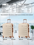 Flight Knight cream medium check-in luggage hardcase suitcase, UK version