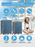 Flight Knight blue hardcase luggage set medium and large - British product