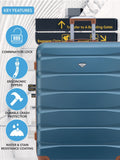 Flight Knight blue hardcase luggage set medium and large - British product