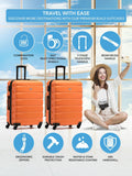 Flight Knight orange medium hardcase suitcase (British brand)