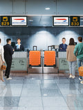 Flight Knight orange medium hardcase suitcase (British brand)