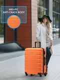 Flight Knight orange medium hardcase suitcase (British brand)