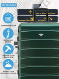 Flight Knight green medium hardcase suitcase set - British product