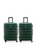 Flight Knight green medium hardcase suitcase set - British product