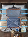 Flight Knight blue medium hardcase luggage set, imported from the UK
