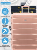 Flight Knight pink large suitcase set, imported from the UK
