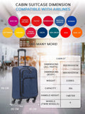 Flight Knight blue soft case carry on suitcase 21 inch, imported from the UK