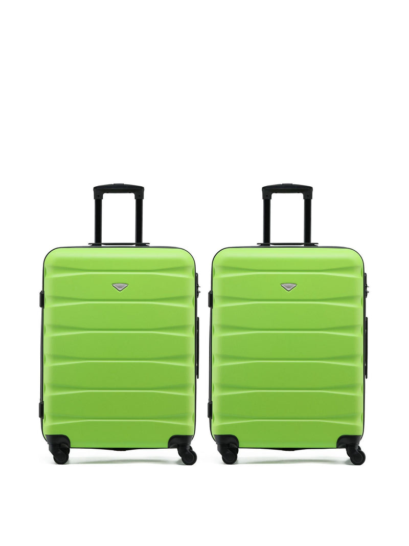 Flight Knight medium green hardcase suitcase, UK version