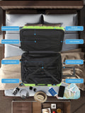 Flight Knight medium green hardcase suitcase, UK version