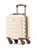 Flight Knight Silver Lightweight 4 Wheel ABS Hard Case Cabin Carry-On Suitcase 40x30x20cm