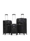 Flight Knight Purple Soft Luggage Set of 3 (Cabin, Medium, Large)