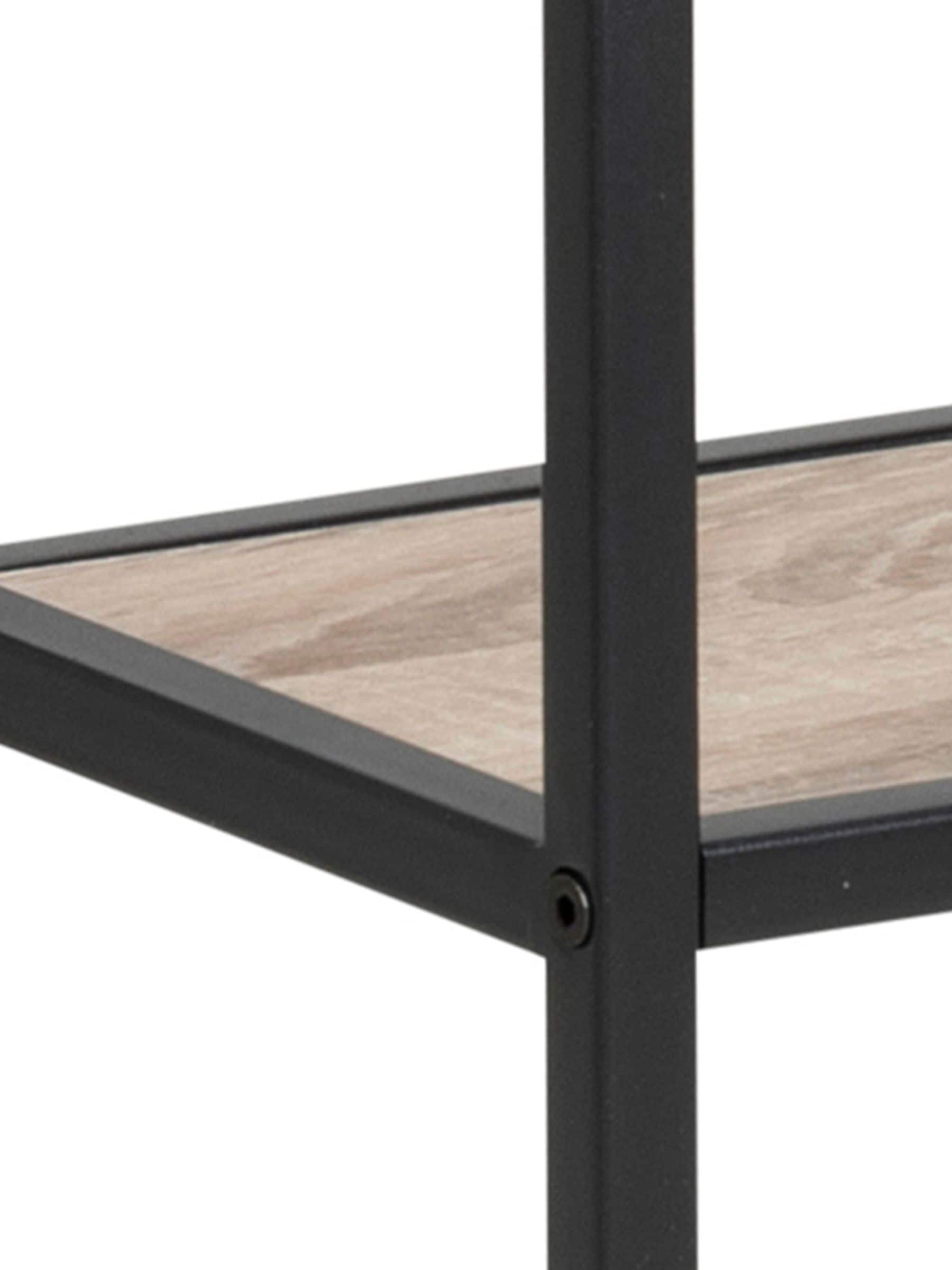 Actona Black Oak Seaford Metal Wall Shelf with 3 Additional Shelves