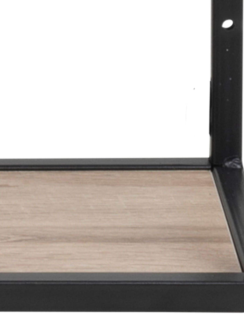 Actona Black Oak Seaford Metal Wall Shelf with 3 Additional Shelves