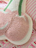 Pink Cherry Cushion recycled polyester cotton, UK version