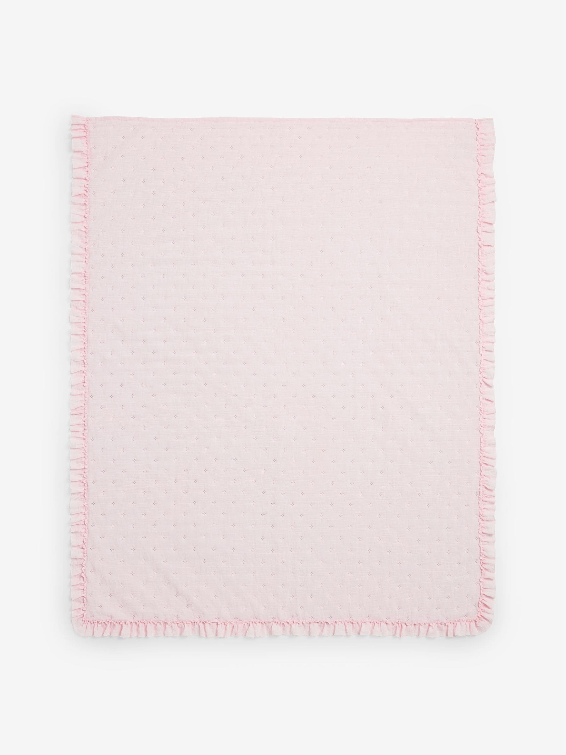 Pink quilted textured throw - British product