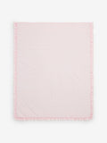 Pink quilted textured throw - British product