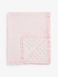 Pink quilted textured throw - British product