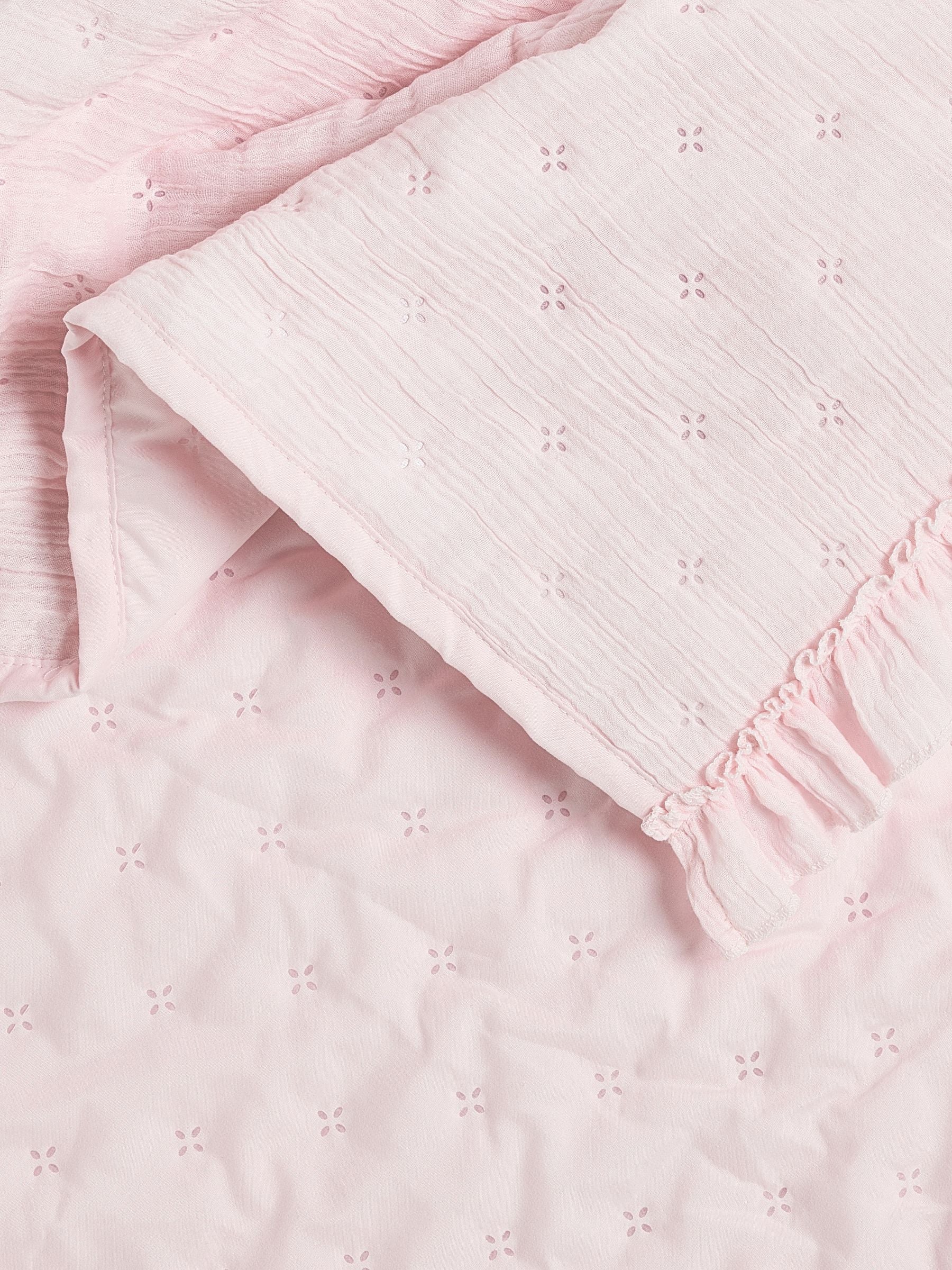 Pink quilted textured throw - British product