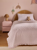 Pink quilted textured throw - British product