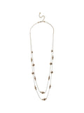 Aela gold tone orb multirow long necklace imported from the UK