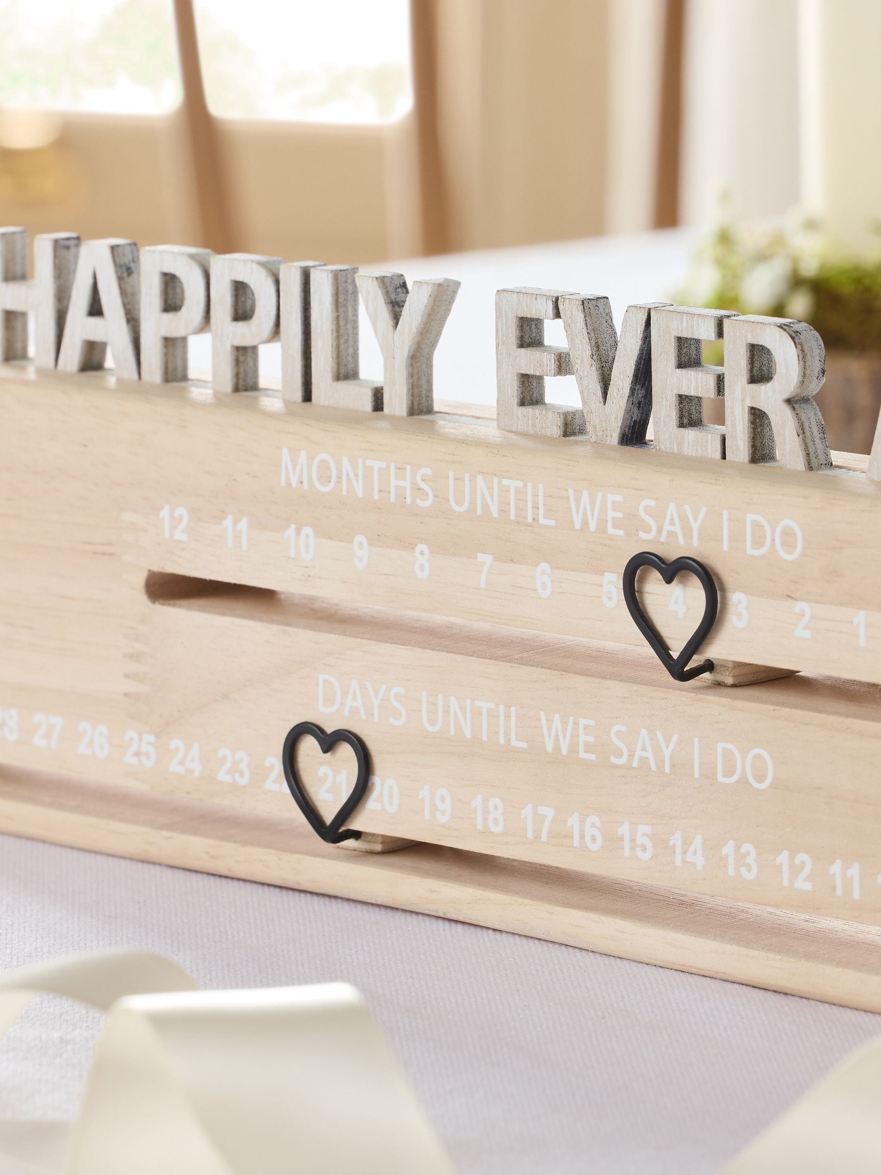 Neutral 2026 wedding countdown calendar UK version