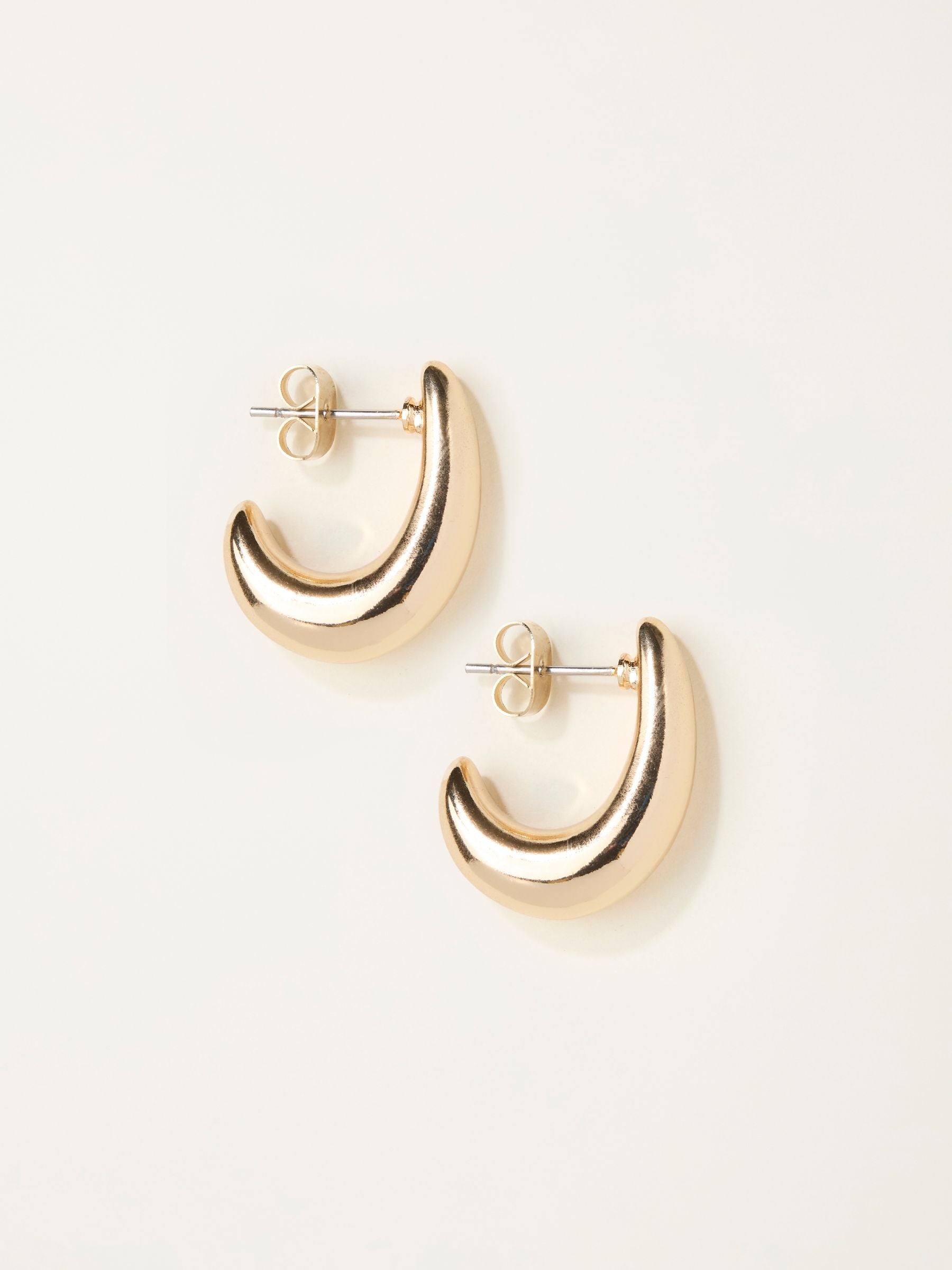 FatFace gold tone chunky earrings 2cm, imported from the UK