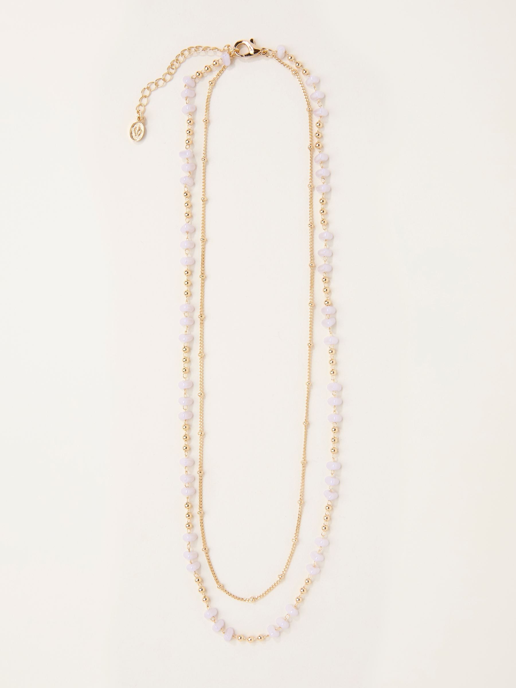 FatFace gold tone layered faux shell necklace - British product
