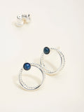 FatFace circle stud earrings silver tone, imported from the UK