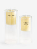 Monochrome Mr and Mrs LED candle set 25cm, UK version