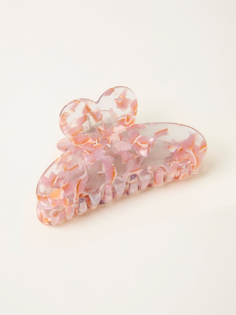 FatFace pink heart claw clip hair accessory, UK version