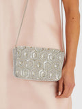 Accessorize silver embellished clutch bag - British product
