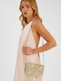 Accessorize gold embellished fold over clutch bag - British product