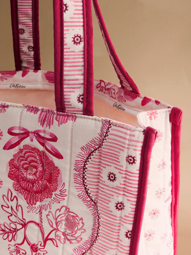 Cath Kidston pink Spitalfields print large book bag - British product