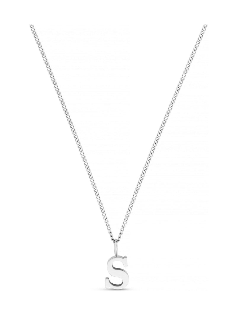 Waterproof S Initial Necklace with Gift Box