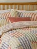 Madison Stripe printed soft touch duvet cover set, imported from the UK