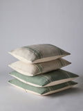4 pack woven stripe cushion covers green and natural - British product