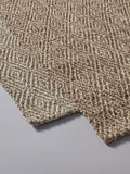 THE SET 2 pack jute flatweave rugs, natural diamond weave - British product