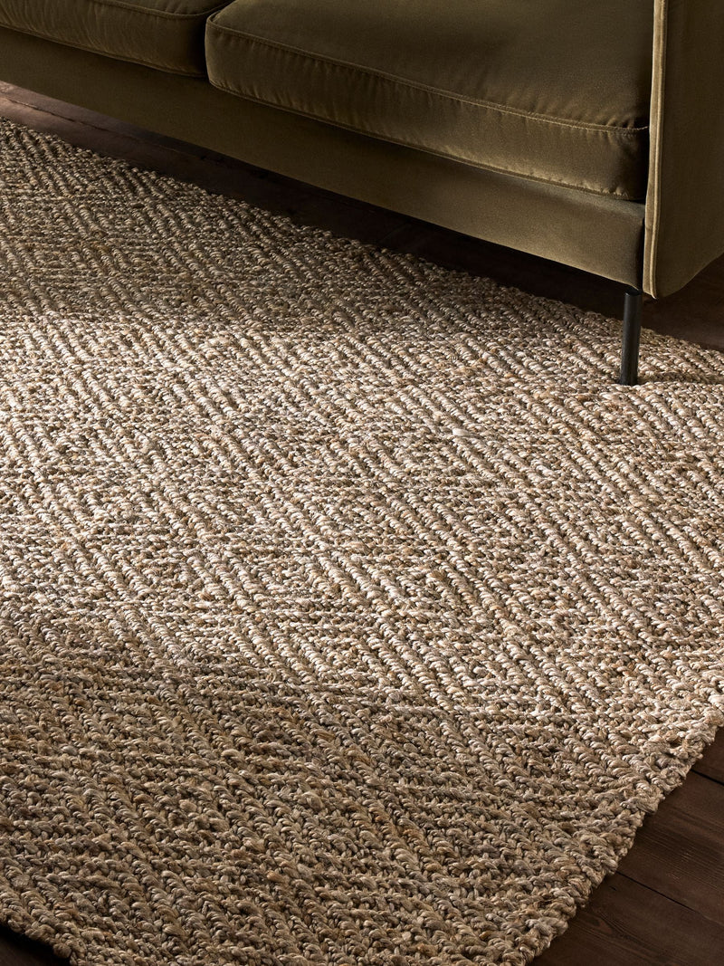 THE SET 2 pack jute flatweave rugs, natural diamond weave - British product