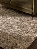 THE SET 2 pack jute flatweave rugs, natural diamond weave - British product