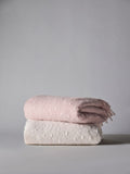 THE SET pink cream dobby spot throws 2 pack, UK version