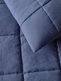 THE SET navy quilted bedspread set 3 piece, imported from the UK