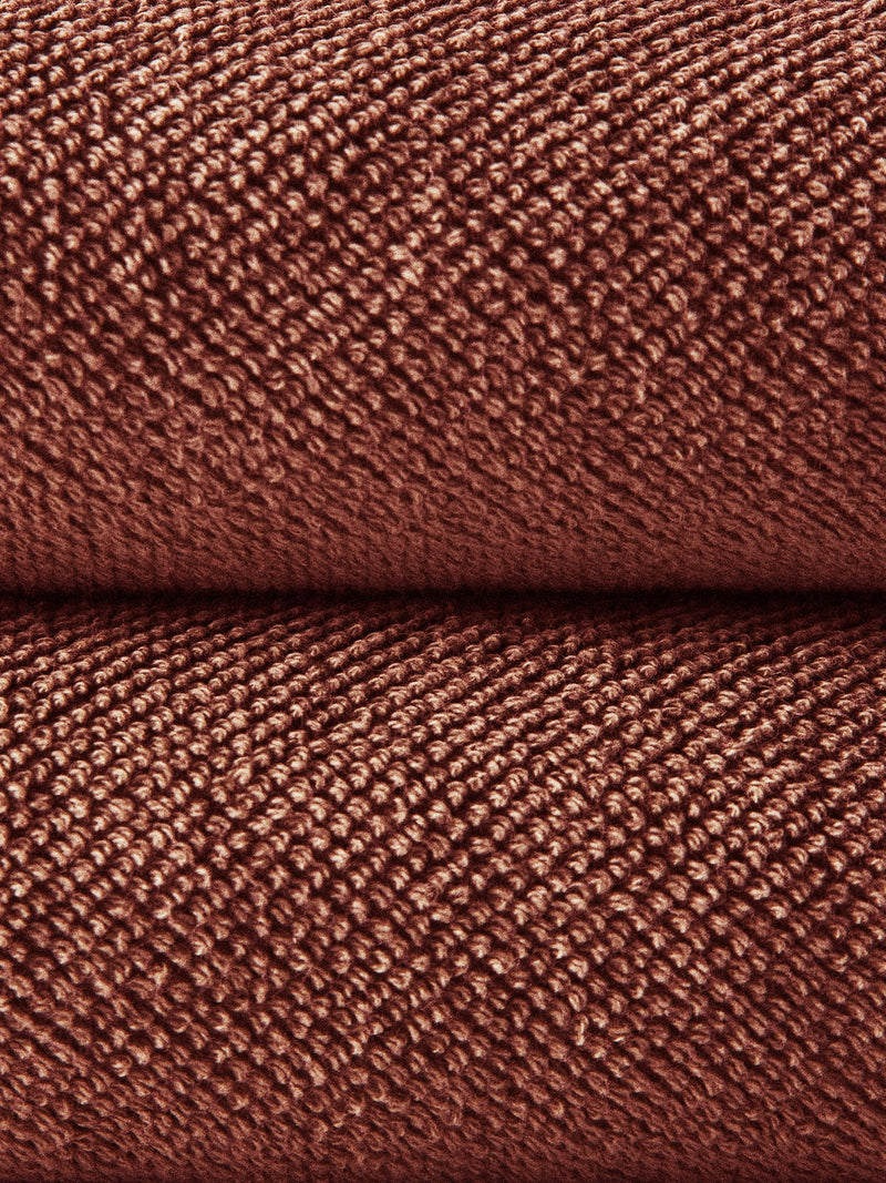 The Set rust popcorn textured 100% cotton bath towels, imported from the UK