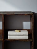 The Set 2 Pack White Popcorn Textured 100% Cotton Bath Towels
