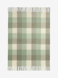 Sage Green Cosy Check Throw wool blend, UK version