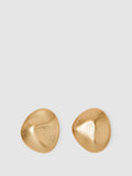 Gold-Tone Textured Pebble Earrings with Secure Backs