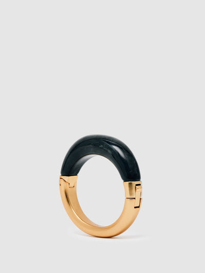 Reiss Gold Tone Salma Scoop Enamel Hinged Bangle Jewellery 1.5cm